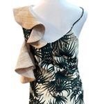 PatBo Plunge Neckline Green Tropical Palm Print One Shoulder Jumpsuit SZ 8 NWT Photo 4