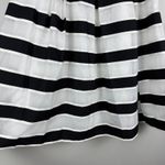 White House | Black Market Midi Skirt Women 4 White Black Striped Pleated Full NWT Photo 3
