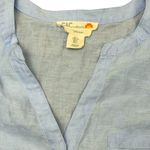 C&C California  100% Linen Blue Button Down Shirt Casual Lightweight Size Large Photo 3