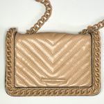 ALDO Crossbody Bag Beige Mini Greenwald Purse | Quilted Chevron With Chain Strap Photo 0