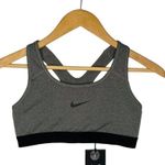 Nike New  Pro Classic Medium Support Sports Bra Dry Fit Carbon Gray Womens S Photo 0