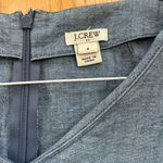 J.Crew Chambray Denim Shift Dress 3/4 Ruffle Tie Sleeves Size 4 Cottagecore Photo 3