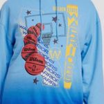 Nba Sweatshirt Golden State Warriors Oversized Graphic Hoodie Ombre Blue L NWT Photo 3