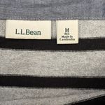 L.L.Bean Gray & Black Striped 3/4 Sleeve Knit Knee Length Sweater Dress Size M Photo 7