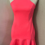 Love Culture  Scuba Knit Neon Pink Flare Dress M Dopamine Coquette Girl Coconut Photo 0