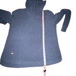 Ralph Lauren Lauren Women's Navy Blue Cowl Neck Waffle Knit Cotton Sweater L Photo 4