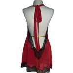 Adore Me Lilith Babydoll Red With Black Lace Sash Tie Closure XL Photo 3