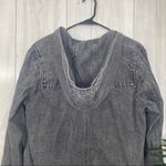 Denim & Co  Lined Black/Gray Denim Chore Coat Toggle Closure size M Medium Photo 5