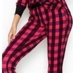 Victoria's Secret NWT  Plaid Thermal Pajama Pants Spell Out Waistband XS Pink New Photo 0