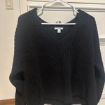 Bar III  Black Deep Cable Knit Cuffed Sleeve Sweater Photo 0