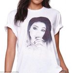 Kendall + Kylie Pacsun Jenner Face Portrait White Black Graphic Shirt Size Small Photo 0