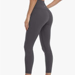 HeyNuts Essential 7/8 Leggings High Waisted Compression Athletic Yoga 25" Gray M Size M Photo 1