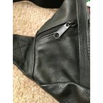 Genuine Leather Fanny Pack Waist Bag Adjustable With Colorful Gemstones Black Photo 2