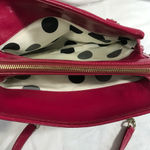 Kate Spade  Dark Pink Leather Shoulder Bag with Chain Strap Photo 6