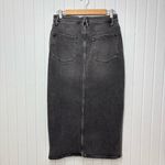 Good American  Front Slit Women's Black Denim Skirt Size 10/30 Photo 2