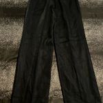 Womens sz6M NWT Prestige 100% washed linen wide leg dress pants 32"inseam Black Size 6 Photo 1