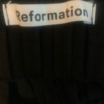 Reformation  Black Ribbed Flared Legging Pants Size M Photo 4