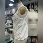 Claudia D. Vintage Beaded Vest XL White Photo 5
