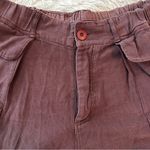 Free People  Mauve Linen Blend Cargo Mini Shorts | Utility Boho | Size M Photo 7