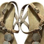 Vionic  Shoes Womens Size 9 Beige Cork Wedge Sandals‎ Strappy Rhinestone Comfort Photo 3