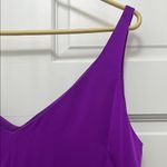 Milly  Vibrant Purple Silk Blend Double V Neck Sleeveless Tank Top Blouse - Sz 6 Photo 2