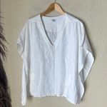 Horses atelier white poncho style v neck blouse Size L Photo 1