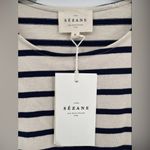 Sézane  Striped Breton Short Sleeve Shirt Size M Photo 3