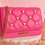 Juicy Couture Colorful Love Quilted Heart Stud Flap Crossbody Bag Pink NW Photo 0