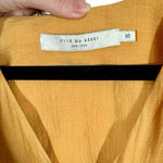 7115 BY SZEKI Wide Legged Linen Cotton Jumpsuit in Golden Yellow Photo 10