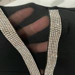 Olive Tree Rhinestone Detail Black Midi Dress Size Large NWT Photo 8