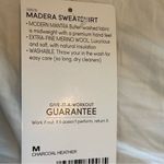 Athleta Charcoal Heather Gray Madera Sweatshirt Wool Cable Knit Sz Medium Photo 9