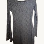 Moda  International Black Knit Lace Mini Dress Size Small Photo 0