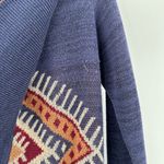 Billabong  Blue Pocket Collared Open Winter Solstice Sweater Size Small FLAWED Photo 8