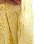 LC Lauren Conrad Lauren Conrad Pastel Yellow Floral Embroidered Sleeveless Short Dress Size 16 Photo 7