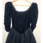 Gunne Sax Vintage 80s Dress Black Jessica McClintock Velvet Taffeta USA Size 3 Photo 1