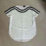 Emporio Armani Silk & Cotton White & Black T-shirt Size 40/S Photo 2