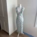 ZARA Mint and Pink Floral Ruffled Midi Dress Size Med Coquette Dollette/Shoujo: Photo 2
