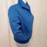 Blair Vintage 90's Royal Blue Zip Up Collar Canvas Bomber Jacket Coat Photo 2