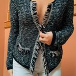 American Rag Grey Fringe Grandma Cardigan  Photo 0