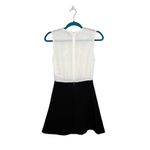 Sandro Paris White Lace & Black Colorblock Two Tone Mini Dress Photo 3