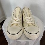 Butter Yellow Cream Distressed Canvas Platform Lace Up Sneaker 10.5 / EU 41 Photo 3