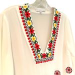Endless Rose  Floral Embroidered Tunic Top Women's M White Boho Hippie Dainty Photo 1