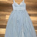 Azazie  Light Blue Satin Dress Photo 0