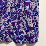 Anthropologie  Fei Floral Silk Pencil Skirt Sequin Blue Purple 8 Photo 10