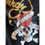 Ed Hardy  Black Logo Wide Leg Sweatpants Size Medium Photo 3