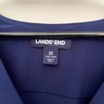 Lands' End V-Neck Career Womens 3X Minimal Office Pleat Capsule Wardrobe Stretch Photo 7