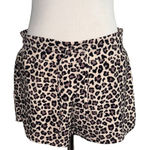 Leopard Print Women's swimming Shorts Brown Size L Photo 0