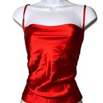 Dizzy Lizzy Cami Top Womens Large Red Satin Party Tank Criss Cross Strappy NYE Photo 0