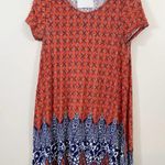 Anthropologie Anthro Purella Rust Orange Floral Oakdale Tunic Photo 2
