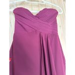 Lulus NWT  Splendid Aura Plum Purple Chiffon Pleated Strapless Maxi Dress Size S Photo 5